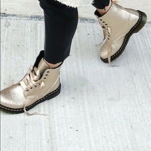 Dr. Martens Pascal Glitter Gold Boots